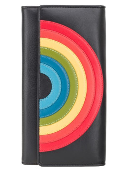 Чёрный женский портмоне Visconti HR80 BLK Black Rainbow