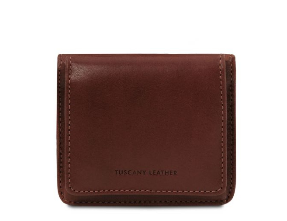 Італійський шкіряний гаманець із гладкої шкіри Tuscany Leather TL142059 Dark Brown - Фотографія № 2