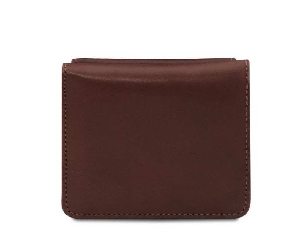 Італійський шкіряний гаманець із гладкої шкіри Tuscany Leather TL142059 Dark Brown - Фотографія № 5