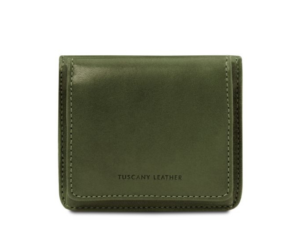 Італійський жіночий гаманець маленького розміру Tuscany Leather TL142059 Green - Фотографія № 2