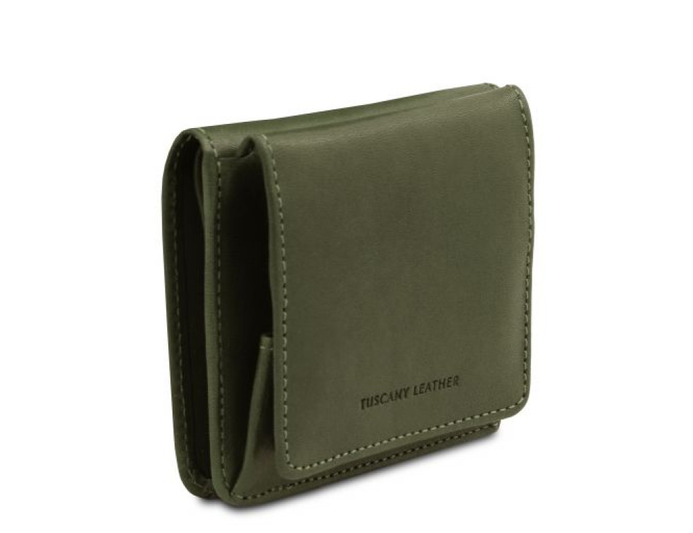 Італійський жіночий гаманець маленького розміру Tuscany Leather TL142059 Green - Фотографія № 4