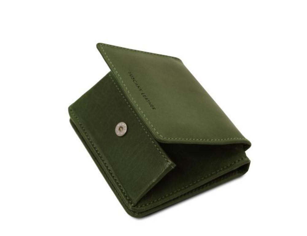 Італійський жіночий гаманець маленького розміру Tuscany Leather TL142059 Green - Фотографія № 6