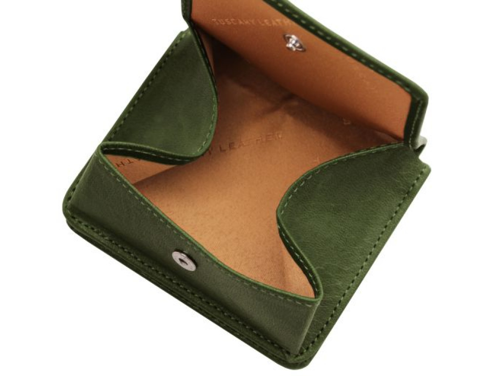 Італійський жіночий гаманець маленького розміру Tuscany Leather TL142059 Green - Фотографія № 7