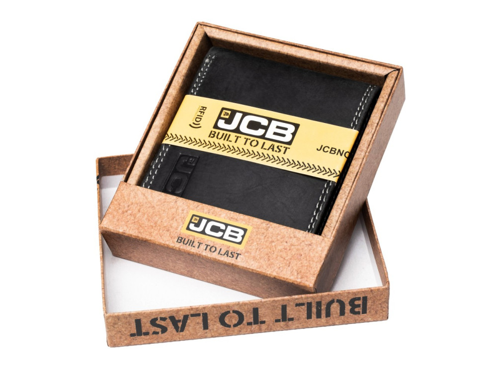 Чоловічий шкіряний портмоне JCB NC44EH Oil Black (Чорний) - Фотографія № 2