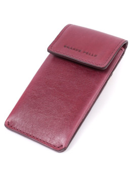 Ключница женская кожаная Grande Pelle leather 400661 Бордовая