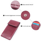 Ключниця жіноча шкіряна Grande Pelle leather 400661 Бордова - Фотографія № 102