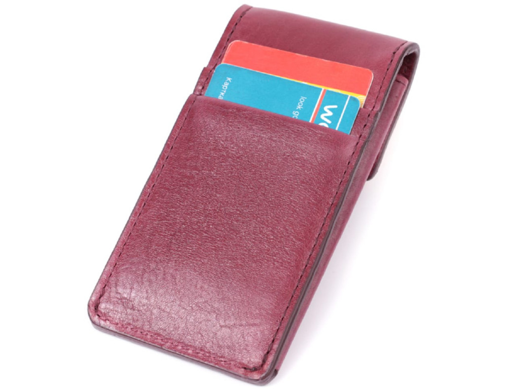 Ключниця жіноча шкіряна Grande Pelle leather 400661 Бордова - Фотографія № 5