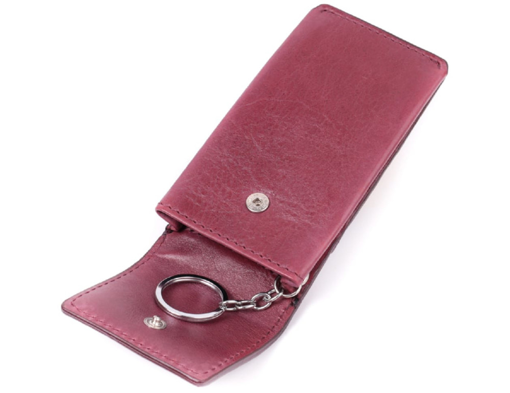 Ключниця жіноча шкіряна Grande Pelle leather 400661 Бордова - Фотографія № 7