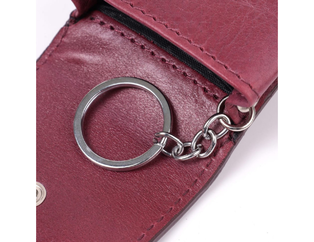 Ключниця жіноча шкіряна Grande Pelle leather 400661 Бордова - Фотографія № 8