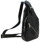 Шкіряна сумка слінг нагрудна кроссовер crossover bag Tuscany TL142195 (Чорний) - Фотографія № 101