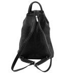 Шкіряний жіночий рюкзак-слінг Tuscany Leather Shanghai TL140963 (Чорний) - Фотографія № 102