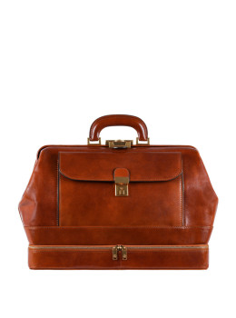 Конячный женский саквояж из натуральной кожи - The Master and Margarita Time Resistance 5208901W