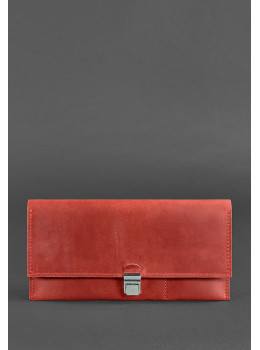 Коралловый кожаный дорожный портмоне Blanknote N-TK-2-CORAL