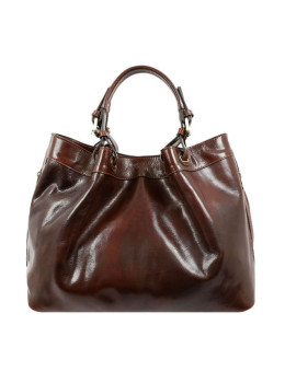 Коричневая кожаная сумочка большого размера Time Resistance 5221401