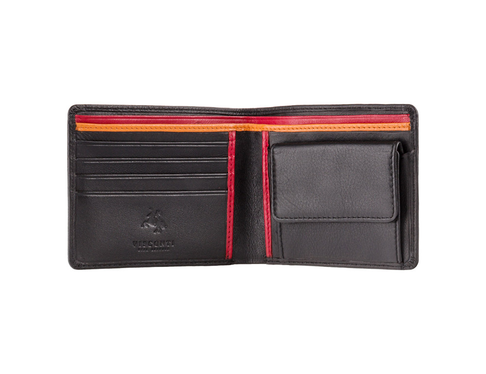 Гаманець чоловічий Visconti BD10 BK/RD/OR (Black Red Orange) - Фотографія № 3