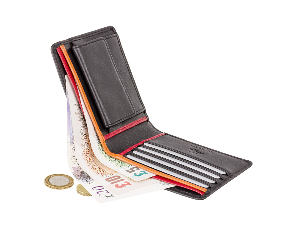 Гаманець чоловічий Visconti BD10 BK/RD/OR (Black Red Orange) - Фотографія № 2