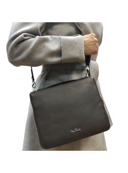 Кожаная сумка-папка в тёмно-коричневом цвете Tony Perotti Contatto 9594-28 moro