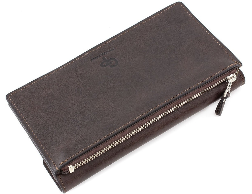 Шкіряний портмоне коричневого кольору зі шкіри NAPPA Grande Pelle 514620 - Фотографія № 2