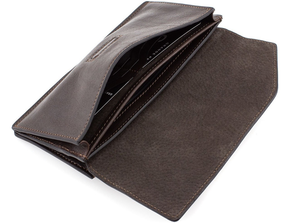 Шкіряний портмоне коричневого кольору зі шкіри NAPPA Grande Pelle 514620 - Фотографія № 4