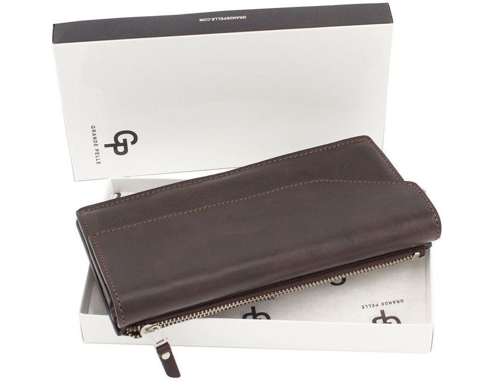 Шкіряний портмоне коричневого кольору зі шкіри NAPPA Grande Pelle 514620 - Фотографія № 8