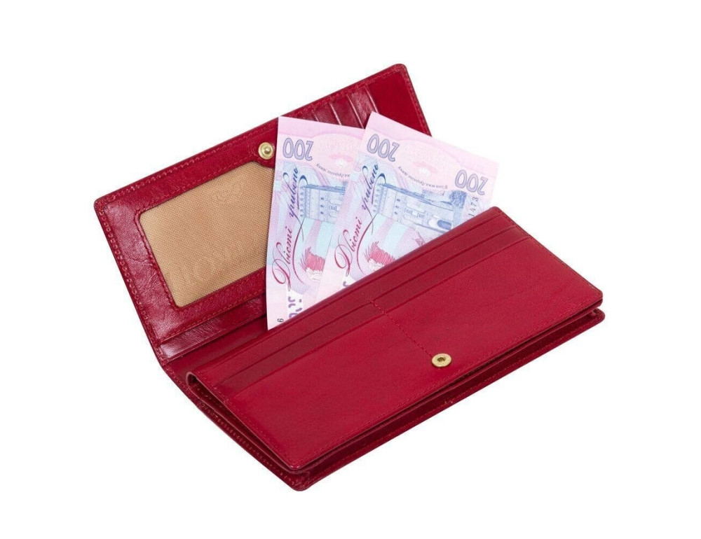 Крсный кожаный портмоне женский Tony Perotti Italico 1902 rosso - Фото № 5