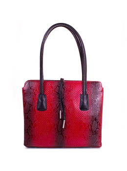 Красная женская сумка из кожи под рептилию Desisan 062-500