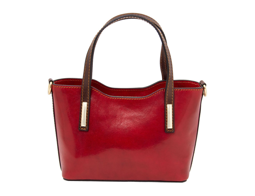 Червона сумка жіноча з натуральної шкіри Amelia Tuscany Leather TL142406 Red - Фотографія № 3