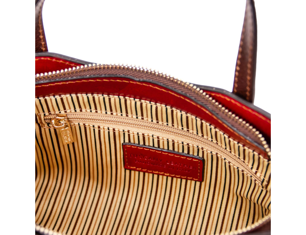 Червона сумка жіноча з натуральної шкіри Amelia Tuscany Leather TL142406 Red - Фотографія № 5