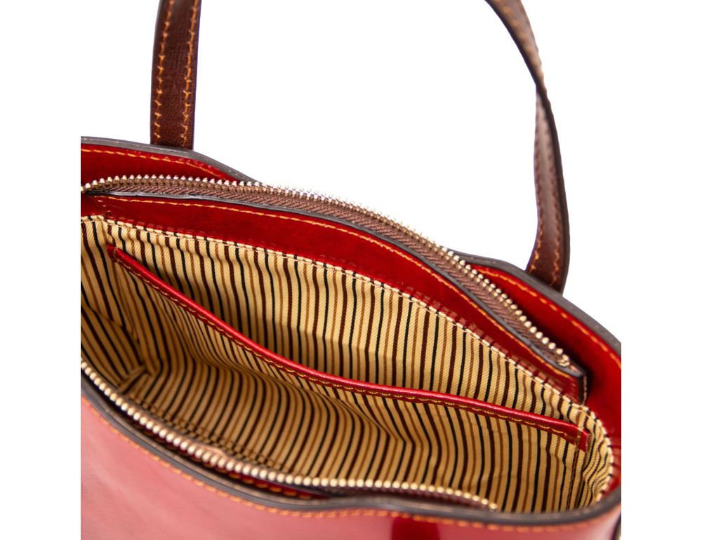 Червона сумка жіноча з натуральної шкіри Amelia Tuscany Leather TL142406 Red - Фотографія № 6