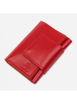 Красный маленький кошелёк женский из кожи Grande Pelle 504660