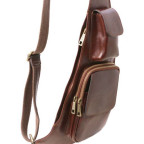 Чорна шкіряна сумка слінг Tuscany Leather TL141352 Black - Фотографія № 101