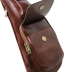 Коричнева шкіряна сумка слінг Tuscany Leather TL141352 Brown - Фотографія № 103