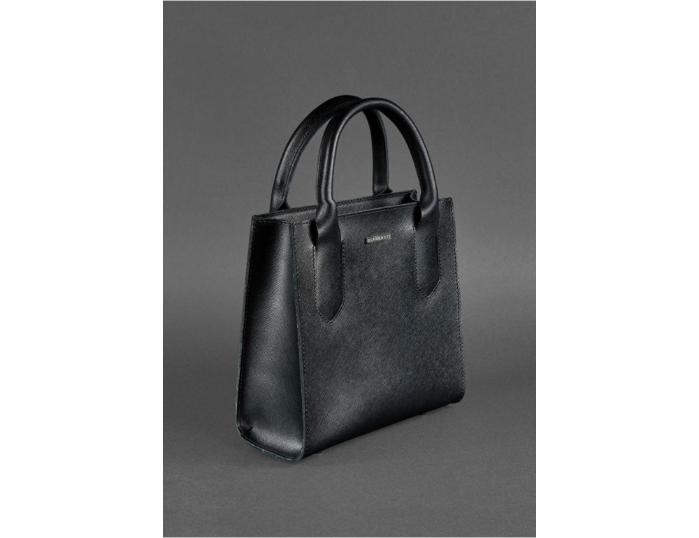 Шкіряна жіноча сумка-кроссбоді чорна Blackwood BN-BAG-28-bw - Фотографія № 3