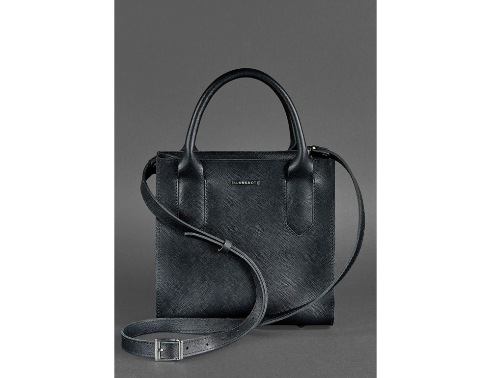 Шкіряна жіноча сумка-кроссбоді чорна Blackwood BN-BAG-28-bw - Фотографія № 4