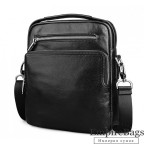 Чоловіча шкіряна міні сумка-месенджер TIDING BAG M2605-2A чорний - Фотографія № 100