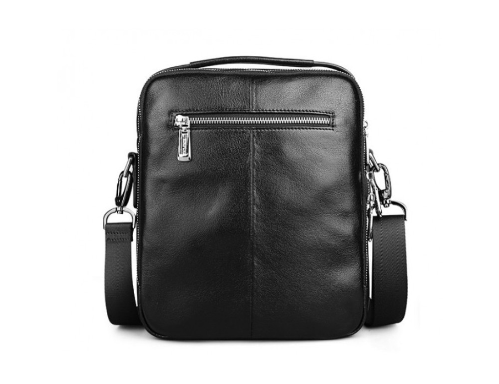 Чоловіча шкіряна міні сумка-месенджер TIDING BAG M2605-2A чорний - Фотографія № 3