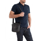 Чёрная кожаная сумка через плечо Tiding Bag M38-1030A - Фото № 101