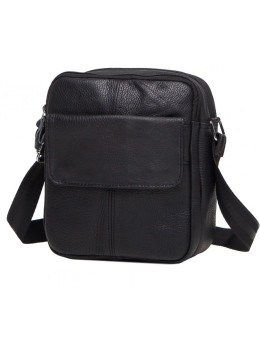 Чорна шкіряна сумка через плече Tiding Bag M38-1030A