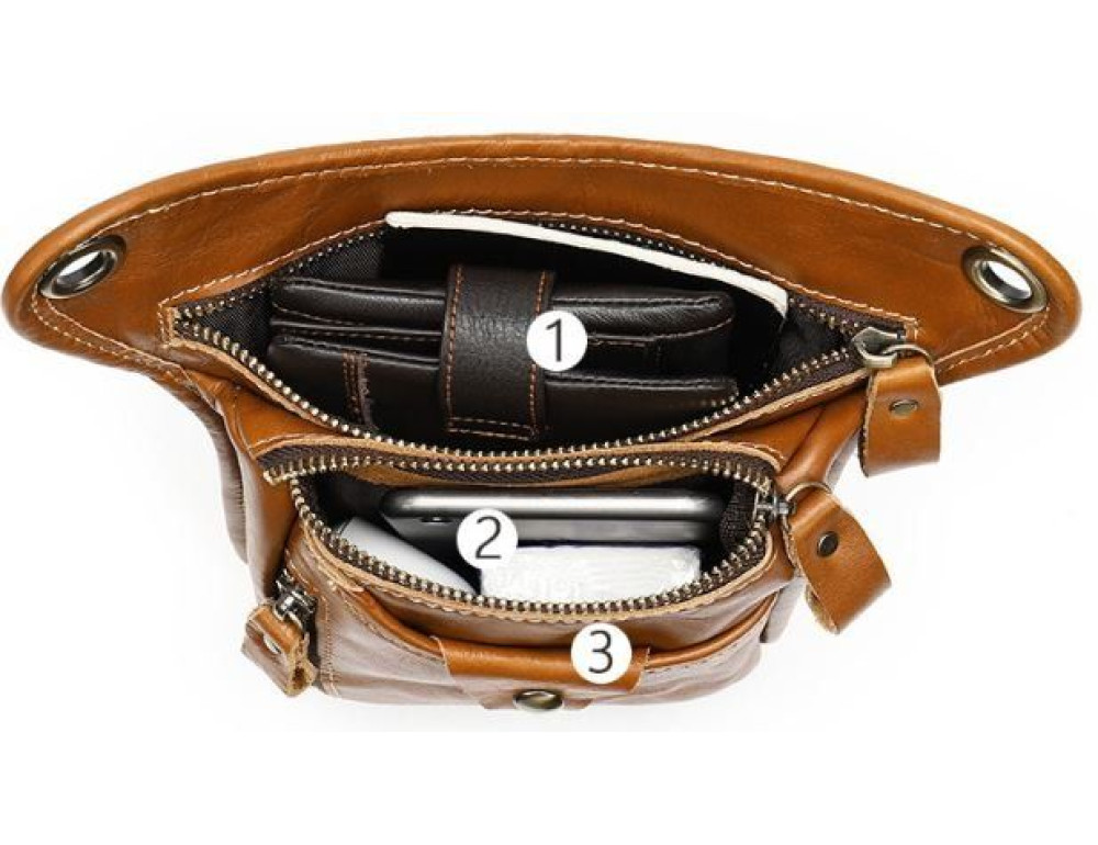 Шкіряна сумка з кріпленням на нозі Tiding Bag m38-9667C - Фотографія № 5