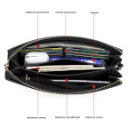 Мягкий кожаный клатч на руку Tiding Bag M7305A - Фото № 101
