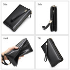 Мягкий кожаный клатч на руку Tiding Bag M7305A - Фото № 102