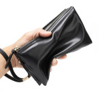 Мягкий кожаный клатч на руку Tiding Bag M7305A - Фото № 103