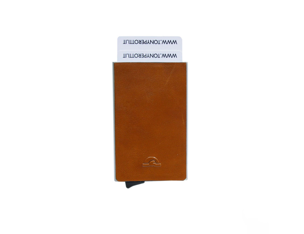 Кожаный картхолдер Tony Perotti Nevada 3771 honey c системой RFID - Фото № 2