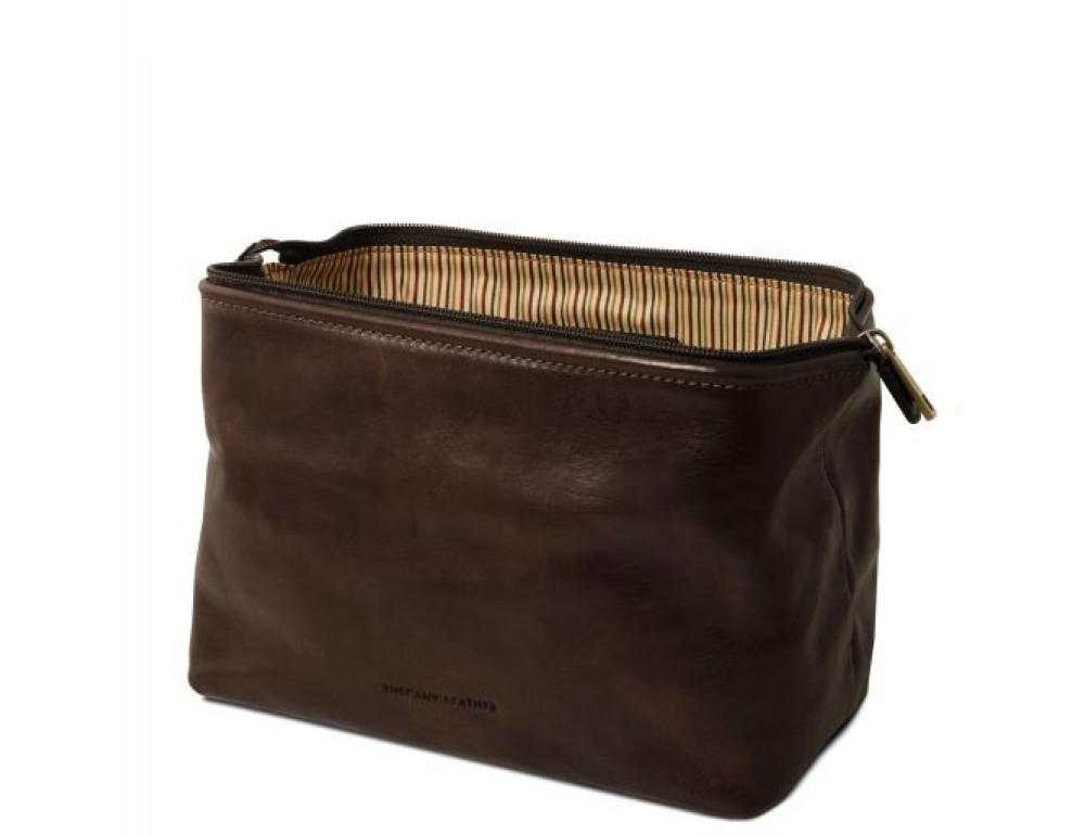 Маленька косметичка зі шкіри SMARTY Tuscany Leather TL141220 Dark Brown - Фотографія № 3