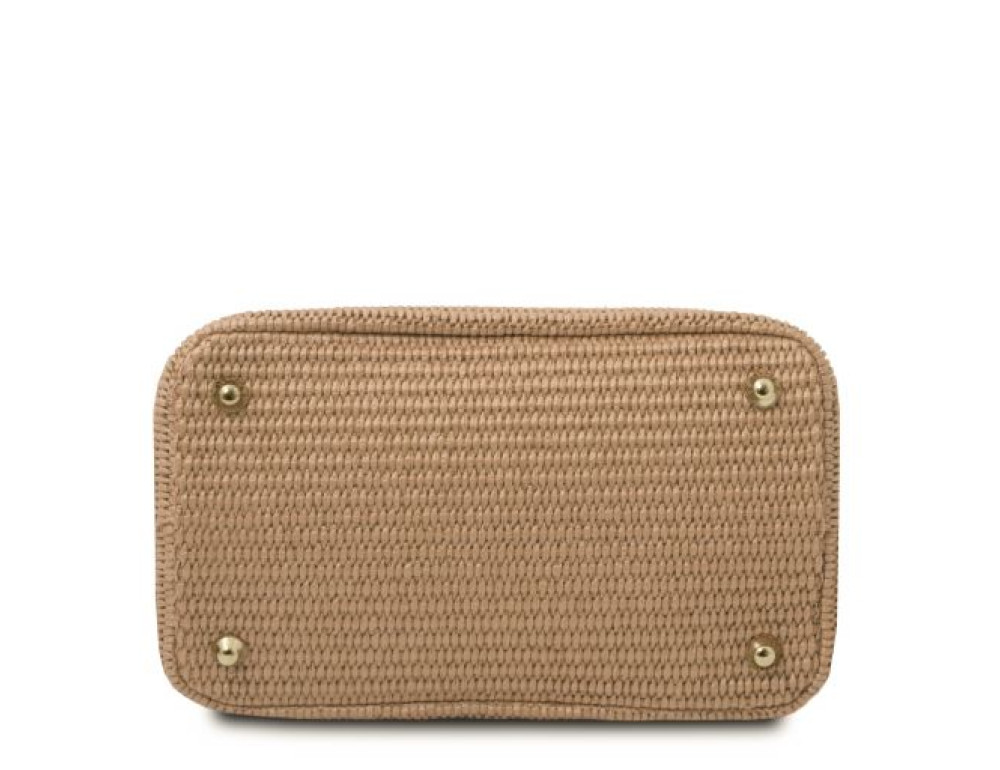 Маленька шкіряна сумочка бежевого кольору Tuscany Leather TL142208 Champagne - Фотографія № 4