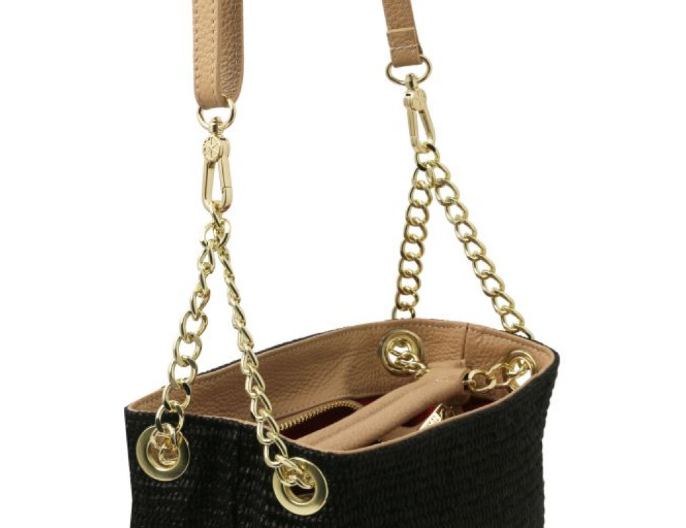 Маленька шкіряна сумочка через плече Tuscany Leather TL142208 Corall - Фотографія № 8