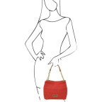 Маленька шкіряна сумочка через плече Tuscany Leather TL142208 Corall - Фотографія № 101