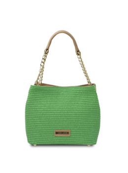 Маленька шкіряна сумочка через плече Tuscany Leather TL142208 Green