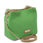 Маленька шкіряна сумочка через плече Tuscany Leather TL142208 Green - Фотографія № 102