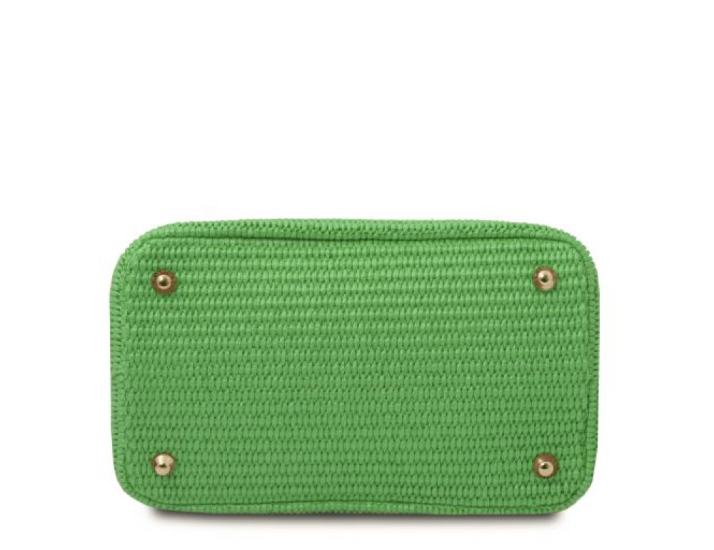 Маленька шкіряна сумочка через плече Tuscany Leather TL142208 Green - Фотографія № 4